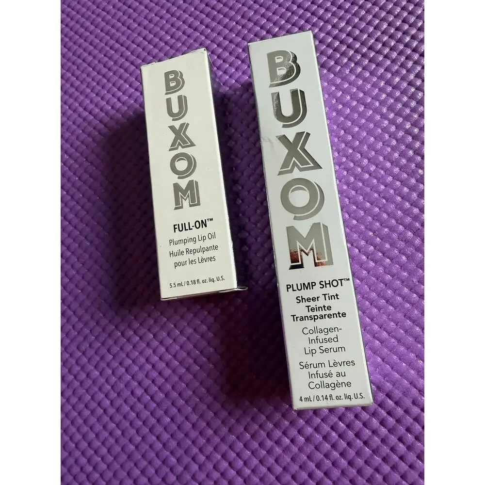 NWT Buxom Lot Plumping Lip Oil & PLUMP SHOT Serum Full Size Makeup Gloss Plumper